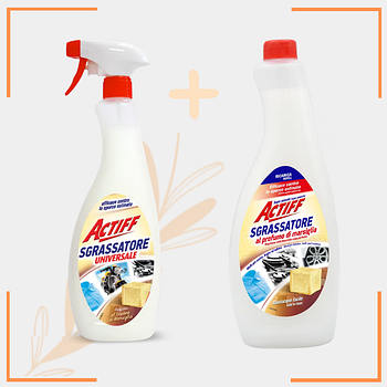 Набір універсальний очищувач - спрей для прибирання будинку та запаска ACTIFF SGRASSATORE MARSIGLIA