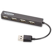 Digitus 4 порта, USB 2.0, Black Baumarpro - Твой Выбор