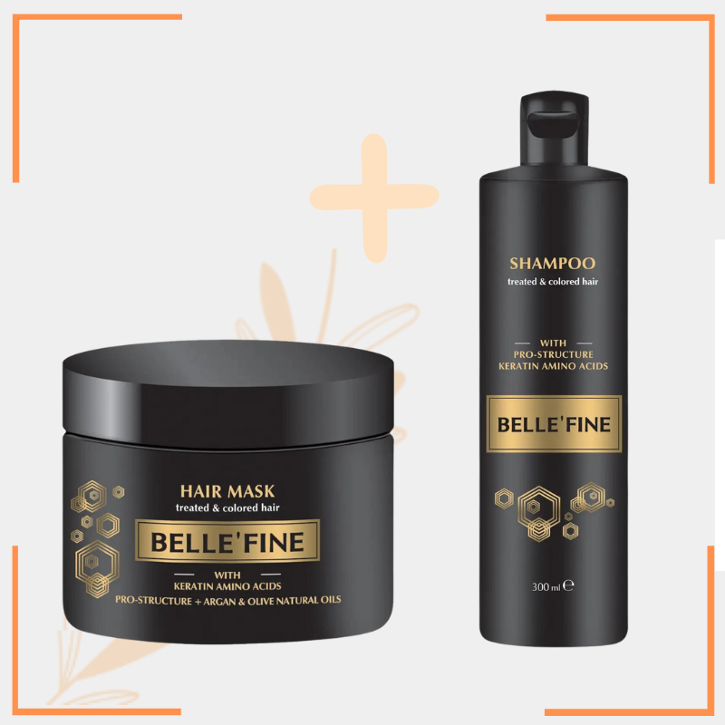 Набір для догляду за фарбованим волоссям BELLE'FINE маска і шампунь Color & Treated