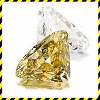 Жовтий Діамант 0,46 карат натуральний природний, коло 4,84 мм. Сертифікат!