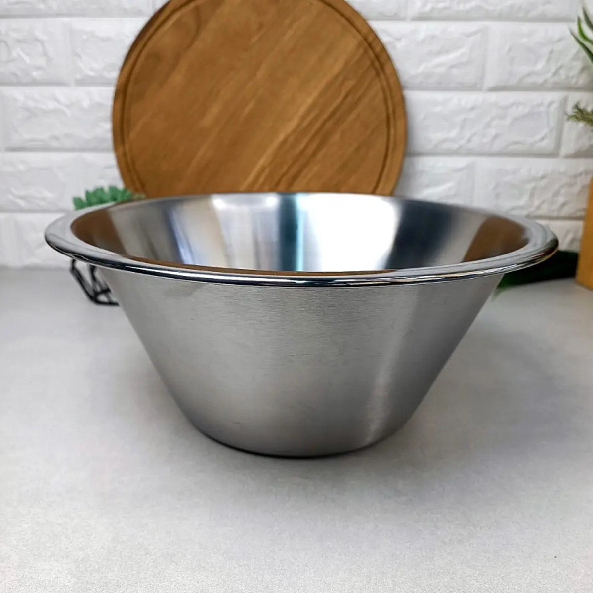 Миска конічна глибока A-PLUS 4.5 л (0834) Нержавійка