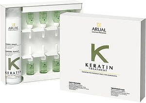 Набір для зміцнення та росту волосся Keratin (sch/250 ml, ampoules/8x10 ml) Arual