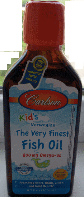 Дитячий риб'ячий жир Carlson Kids Omega-3 Chewable DHA Bursting Orange 200 ml