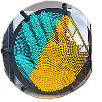 Игрушка Антистресс 3D Пинарт Скульптор Рук Пластиковые Гвозди Сине-Желтый