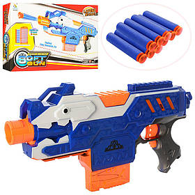 Пістолет 9927 37 см, м'який.пулі-присоски 20 шт., мішень