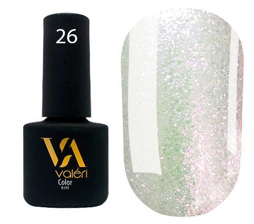 Гель-лак valeri №026 (білий хамелеон з блискітками), 6 мл