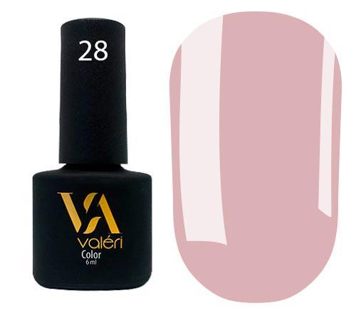 Гель-лак valeri №028 (пастельний рожево-бежевий, емаль), 6 мл