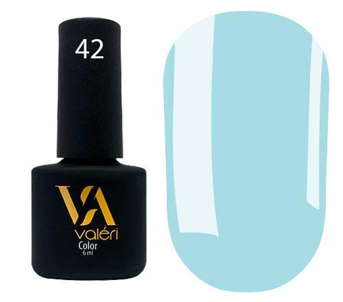 Гель-лак valeri №042 (світло-блакитний, емаль), 6 мл