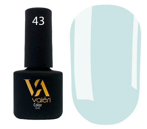 Гель-лак valeri №043 (світло-блакитний, емаль), 6 мл