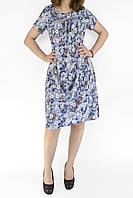 Платье женское летнее ниже колена Сарафан с цветочным принтом (Венгрия) Фиолетовый оттенок 3XL