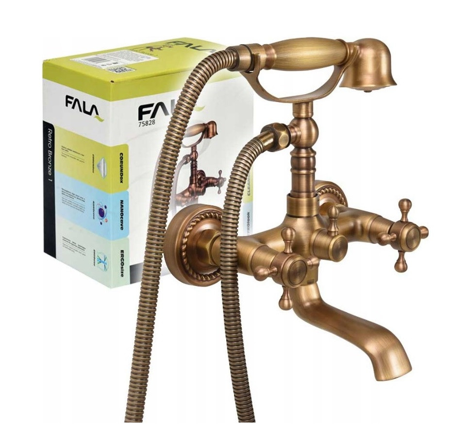 Змішувач у Ванну з Душем Fala Retro Bronze 1 (75828)