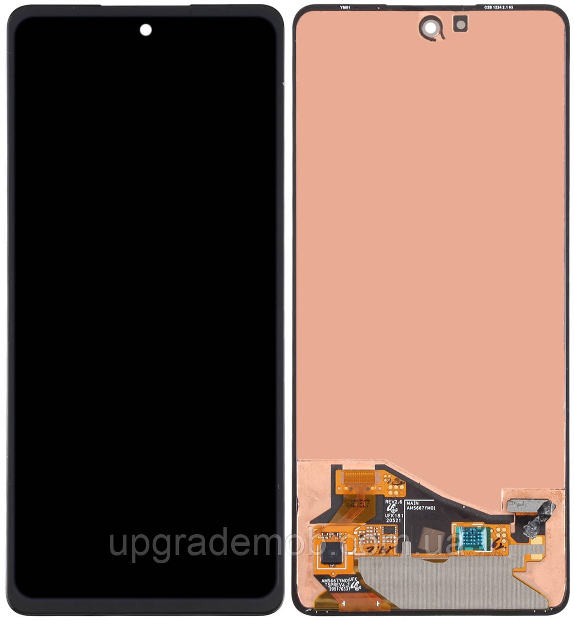 Дисплей модуль тачскрин Samsung A725 Galaxy A72 /A726 чорний Amoled оригінал переклеєне скло