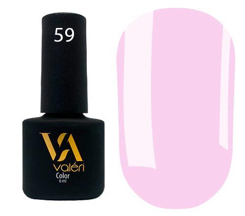 Гель-лак valeri №059 (ніжний бузковий, емаль), 6 мл