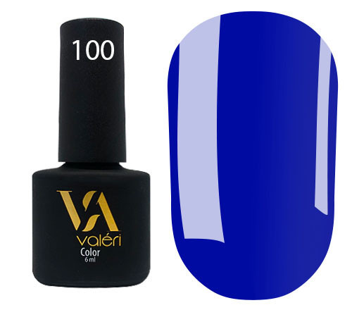 Гель-лак valeri №100 (яскраво-синій, емаль), 6 мл