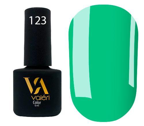 Гель-лак valeri №123 (яскравий світло-зелений, емаль), 6 мл