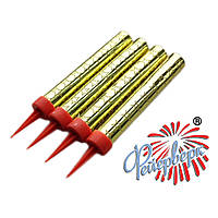 Тортовая свічка12 см. 4 шт. GOLD (FS-3)