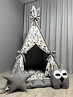 Дитячий вігвам Індіанці БОНБОН Повний комплект, дитячий намет, вігвам для дітей, вігвам для хлопчика