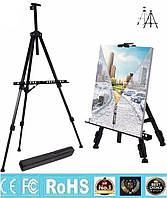 Мольберт тринога 4 в 1 переносний, складний, підлоговий, настільний з чохлом - сумкою для перенесення.