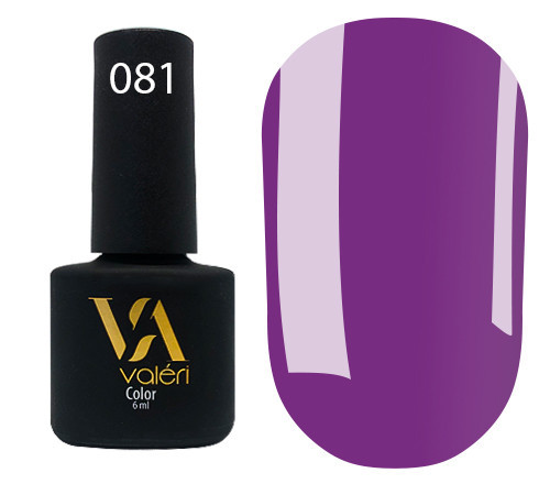 Гель-лак valeri №081 (бузковий, емаль), 6 мл