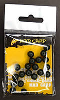 Шарик стопорный, Mad Carp (силикон), цвет болотный, размер 8мм, 20шт/уп
