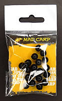 Стопорный шарик рыбацкий, Mad Carp (силикон), цвет черный, размер 8мм, 20шт/уп