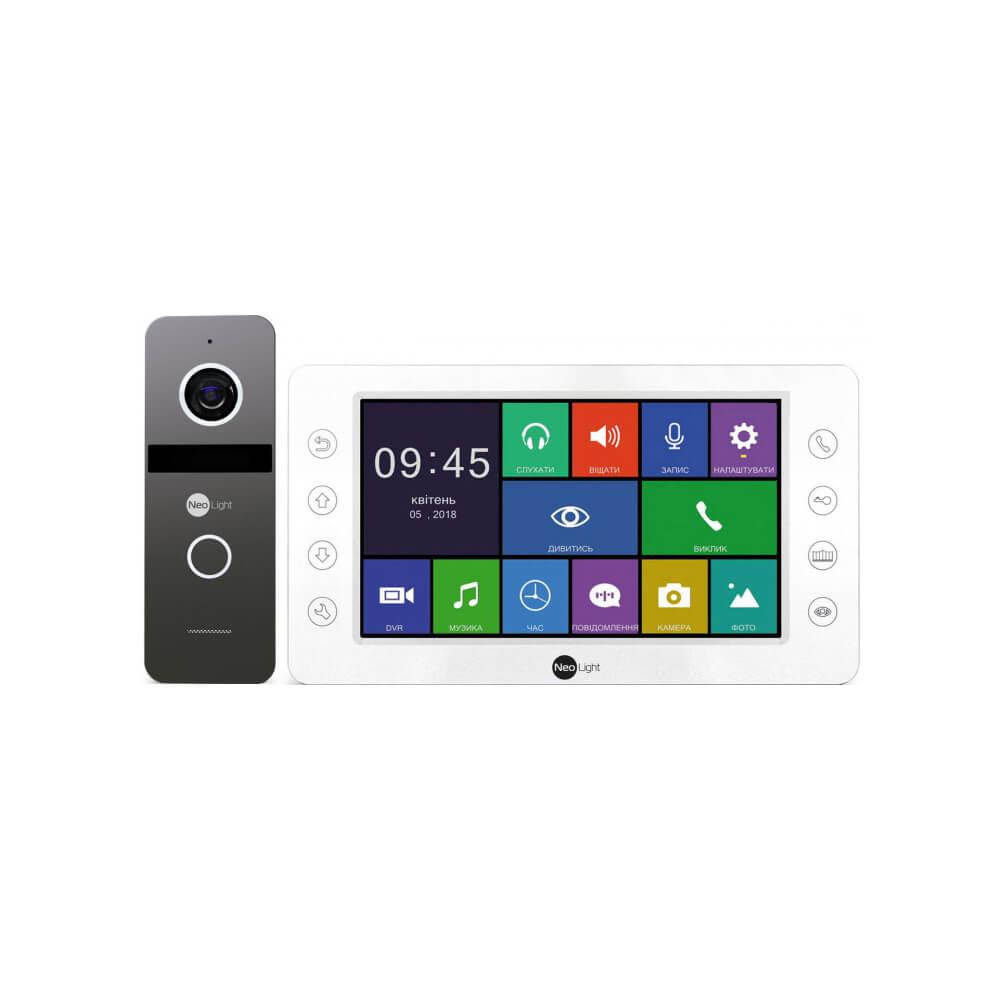 Комплект відеодомофона Neolight KAPPA HD / Solo FHD Graphite: відеодомофон 7" зі вбудованим БКЗ і 2 Мп
