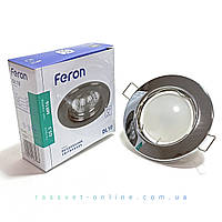 Встраиваемый светильник Feron DL10 CHR MR16 GU5.3 (металл) Ø80мм точечный хром