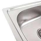 Кухонна мийка з нержавіючої сталі Platinum ДЕКОР 6642 (0,8/180 мм), фото 4