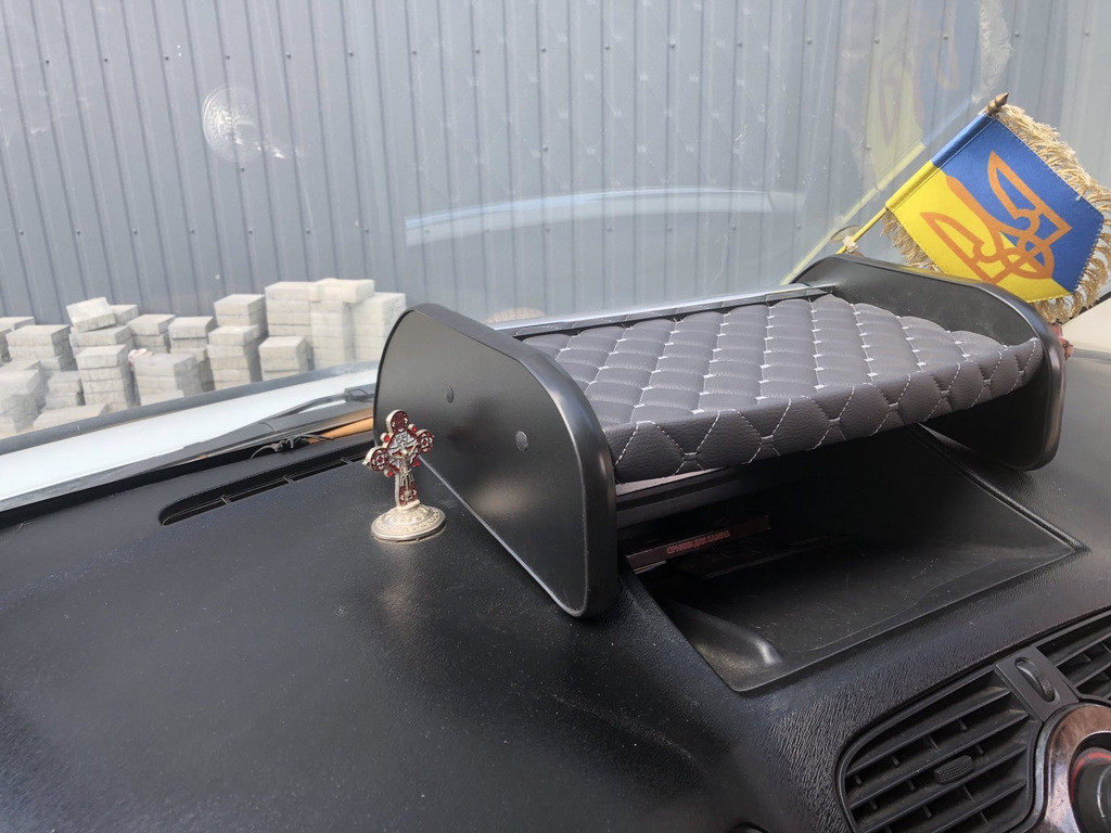 Полиця на панель (Сіра з сірою ниткою) для Renault Kangoo 2008-2020 рр, фото 1