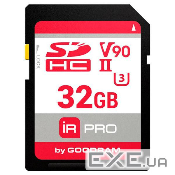 Купить Карта памяти GOODRAM SDHC IRDM Pro 32GB UHS-II U3 V90 (IRP-S9B0 ...