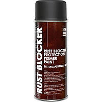 Аерозольна фарба DecoColor, антиржавчина, 4в1 "RUST BLOCKER", Чорний (RAL9005), 400ml