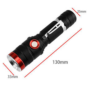 Ліхтар Police BL-736-T6, 1х18650, затискач, zoom, ЗП microUSB, Box, фото 4