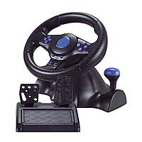 Гоночный игровой руль с педалями для компьютера 3в1 Vibration Steering компьютерный руль для гонок