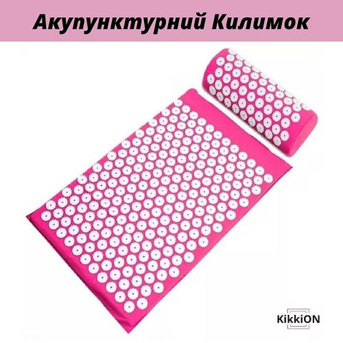 Акупунктурный Массажный Коврик для спины/ног с подушкой (валик ...