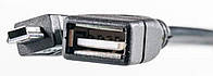 Кабель PowerPlant OTG USB 2.0 AF - Mini, 0.5м