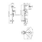 Душова система Kroner KRP Edelstahl Kubus ESG063 зі змішувачем і верхнім душем із неіржавкої сталі, фото 2