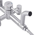 Душова система Kroner KRP Edelstahl Kubus ESG063 зі змішувачем і верхнім душем із неіржавкої сталі, фото 6