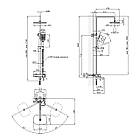 Душова панель у ванній кімнаті KRP Essen SCH063 від Kroner настінна система з тропічним душем чорно-сіра, фото 2