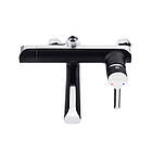 Душова панель у ванній кімнаті KRP Essen SCH063 від Kroner настінна система з тропічним душем чорно-сіра, фото 4