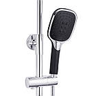 Душова панель у ванній кімнаті KRP Essen SCH063 від Kroner настінна система з тропічним душем чорно-сіра, фото 10