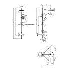 Гарнітур 3 в1 для ванни: Душова система Kroner SCH063 із краном для біде та змішувачем SCH010 умивальника, фото 3