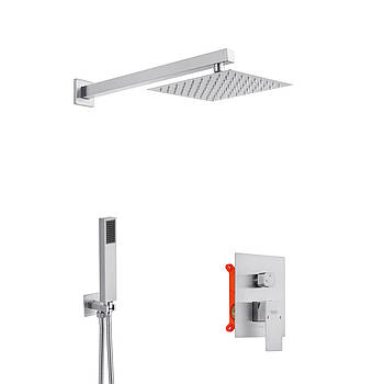 Душова система прихованого монтажу Kroner KRP Edelstahl Klassisch ESG082 душова панель у ванну