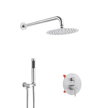 Душова система Kroner прихованого монтажу KRP Edelstahl Klassisch ESG082 душова панель у ванну