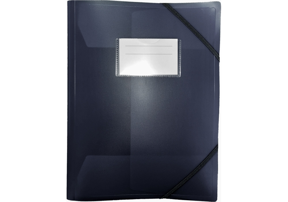 Папка на гумках А4 Optima з кишенею, димчаста, фото 1