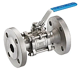 Кран кульовий трехскладовий  Ду 20 (3/4") фланцевий  нержавіючий Ball Valve, крани із нержавіючої сталі AISI304