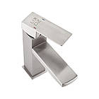 Змішувач кран для раковини Lidz (NKS) 10 30 001F кубічний сріблястий з нержавіючої сталі поворотний, фото 4