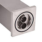 Змішувач кран для раковини Lidz (NKS) 10 30 001F кубічний сріблястий з нержавіючої сталі поворотний, фото 6