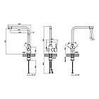 Змішувач для кухні Aria 020F-1 U-подібний з фільтром Lidz і кошика та дозатор у подарунок, фото 3
