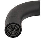 Чорний кухонний кран Lidz (BLA) 12 32 015F-8, змішувач одноважільний для раковини на кухню поворотний, фото 6