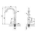Кран на одну воду для кухні Lidz (NKS) 12 32 015SF-8, фото 2